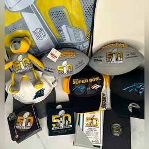 Superbowl 50 Broncos vs Panthers Commemorative Set